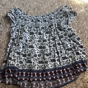 rue 21. off the shoulder float shirt.